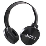 AIWA 2 in 1 Bass Boost Swiveling Bluetooth V5.0 40mm Headphone Set AWXB350 - 