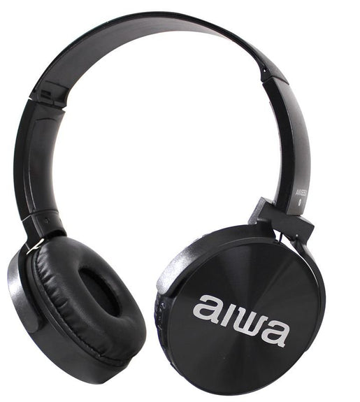 AIWA 2 in 1 Bass Boost Swiveling Bluetooth V5.0 40mm Headphone Set AWXB350 - 