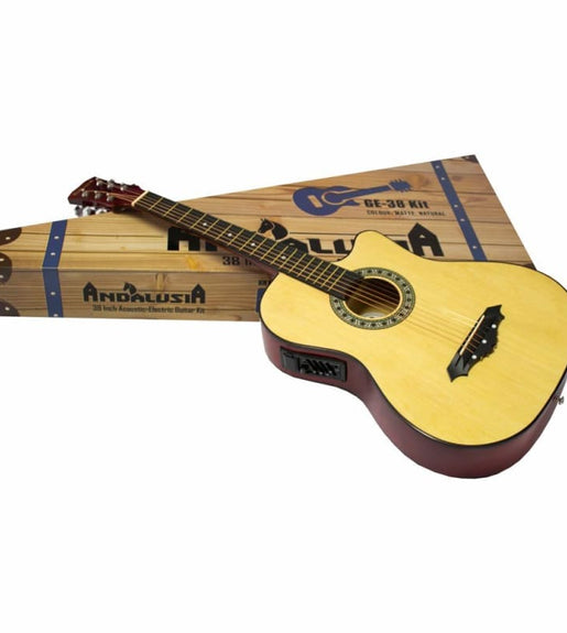 Andalusia GE - 38 KIT Acoustic Electric guitar 38 Inch 6 strings Natural - 