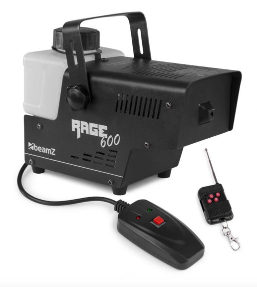 Beamz 160.702/RAGE600 Smoke Machine with Wire and Wireless Remote Control - 