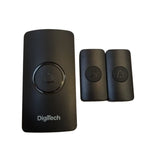 Digitech Dt - s15 Wireless Door chime - 2 Transmitters - Black - 6001498205483