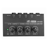 HA400 Compact Headphone Amplifier - 4 Channel - Black - 