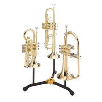 Hercules DS513BB 2 Trumpets Cornets with 1 Flugelhorn Stand with Bag - 635464453194