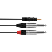 Hybrid CABHYB043 Dual Jack Mono - Minijack 1.8m Audio Cable - 