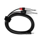 Hybrid CABHYB043 Dual Jack Mono - Minijack 1.8m Audio Cable - 