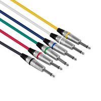 Hybrid CABHYB051 1/4″ mono jack to 1/4″ mono jack audio cables - Pack of 6 - 