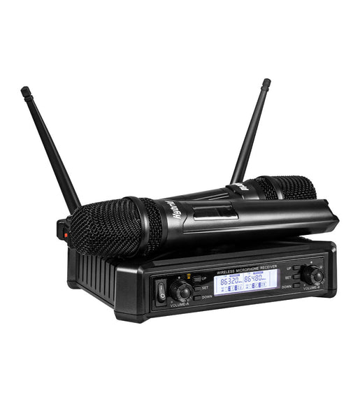 Hybrid U - DV B Dual Handheld Wireless Microphone System - 