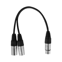 Hybrid XLR Female - Dual XLR Male Cable 0.3m - 