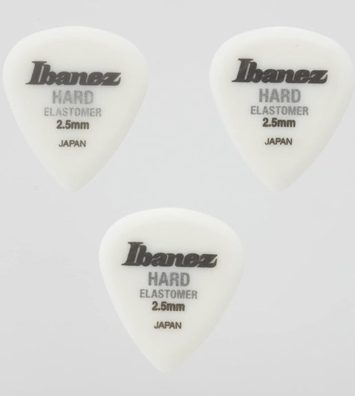 Ibanez BELJ1HD25 Elastomer Pick 3 Pcs Hard 2.5mm Teardrop Shape - 