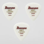 Ibanez BELJ1ST25 Elastomer Pick 3 Pcs Soft 2.5mm Teardrop Shape - 