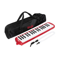 Stagg Melosta37 - RED melodica 37 key red with bag - 5414428255631