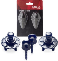 STAGG SSL1 Black Guitar Strap Locks (Pair) - 