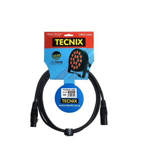 Tecnix TDMX - 2M 3Pin Digital DMX Cable XLR to XLR - 